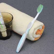 PASA 1 шт./лот двойной Цвет Мягкая нано-зубная щетка-Антибактериальная уход за полостью рта Зубная Щетка Очиститель зубов Белые головки отбеливание зубов