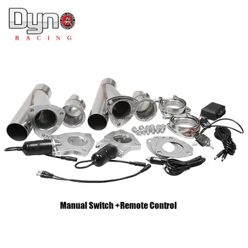 

dyno-2.25" 2.5" 3 Inch 2xCut Out Remote Control/ Manual Switch Stainless Steel Y Headers Pair Electric Exhaust Cutout Pipe Kit