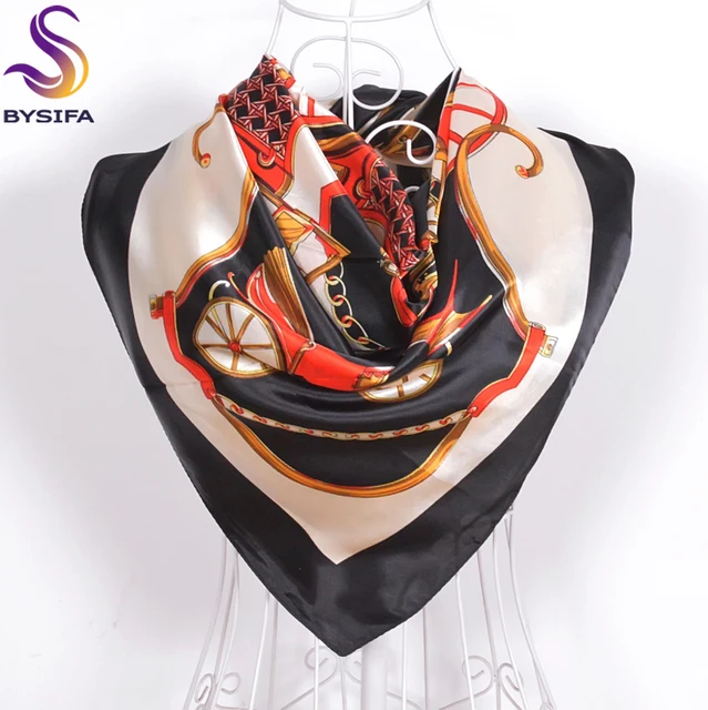 Special Price Autumn Winter Black Ladies Silk Scarf Printed 2016 New Design Carriage Pattern Brand Big Square Scarves Wraps Fashion Waistband Special Price Autumn Winter Black Ladies Silk Scarf Printed 2016 New Design Carriage Pattern Brand Big Square Scarves Wraps Fashion Waistband