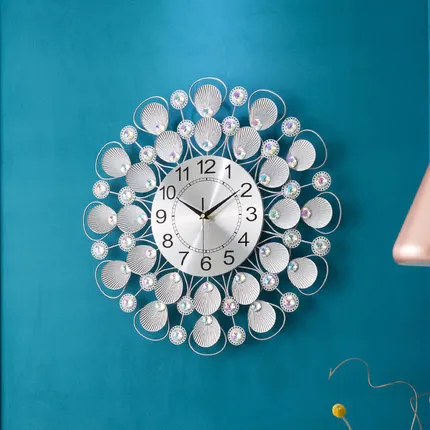 Горячая распродажа! Креативные простые персональные настенные часы в виде ракушки, бесшумные часы для гостиной, европейские современные домашние модные декоративные кварцевые часы - Цвет: B    50cm50cm