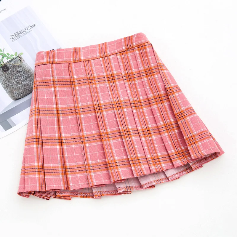Хлопковая плиссированная юбка в консервативном стиле с эластичной резинкой на талии и невидимой молнией, Высококачественная удобная короткая рубашка из ткани