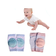 Ремни и ходунки Детские наколенники удобный хлопок сетка дышащий губка дети ползают учится ходить наколенники лето