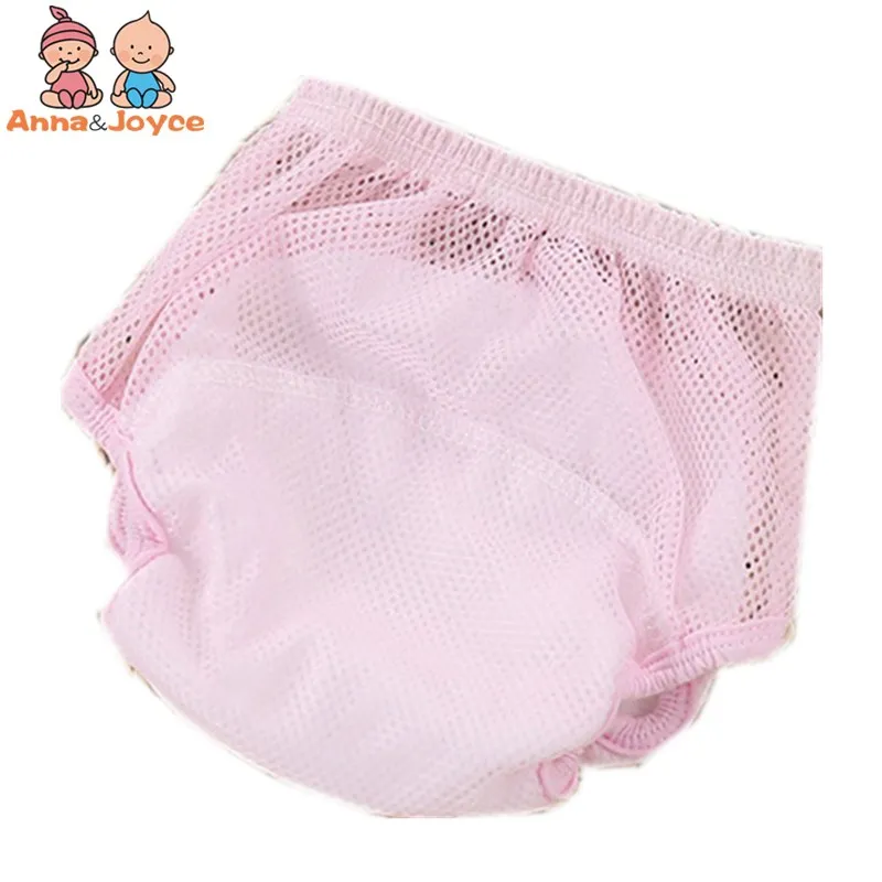 2 шт./лот, летнее хлопковое нижнее белье для обучения ребенка, штаны, сетчатые штаны, удобные тренировочные штаны, 80 90 100 - Цвет: pink