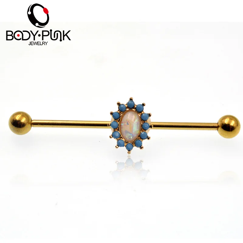 Buy BODY PUNK 14G White Foil Industrial Barbell