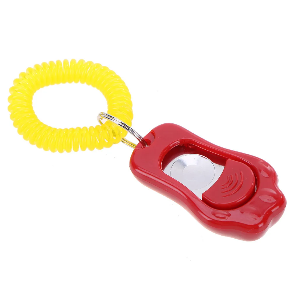 1 шт., тренировочный кликер для собак, регулируемый звуковой брелок для ключей и наручных ремней, тренировочный клик для собак, 6 цветов на выбор, 40 - Цвет: Красный