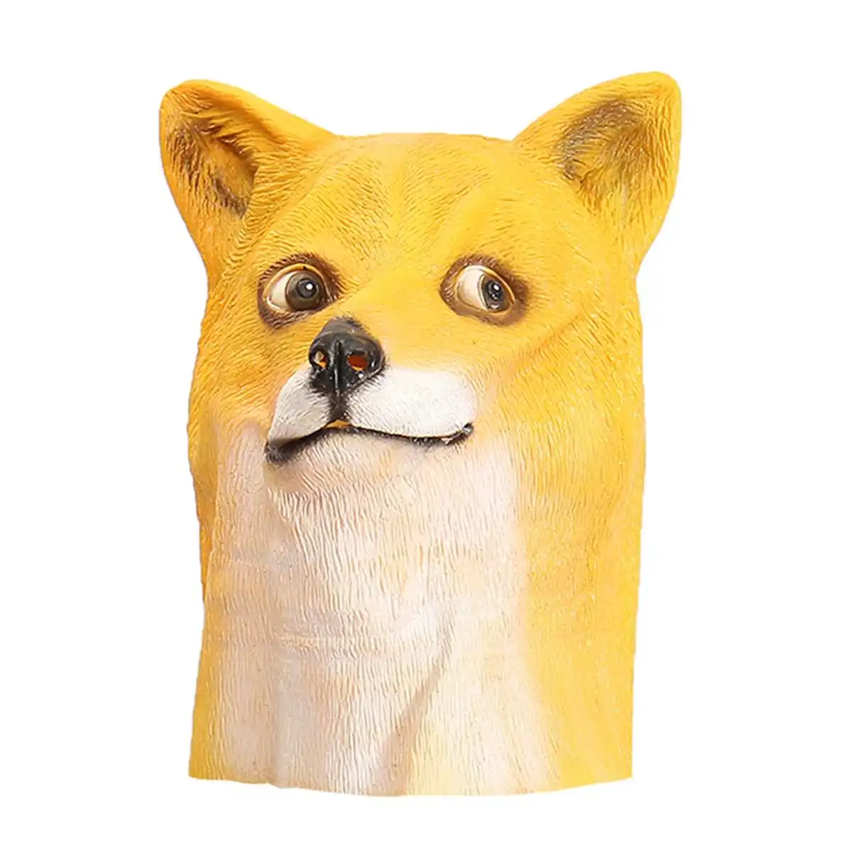 

Funny Yellow Dogs Mask funny Vinyl Doge Full Head Mask Cospaly Masquerade Dress Up Dog Carnival Party Crazy Mask Halloween mask