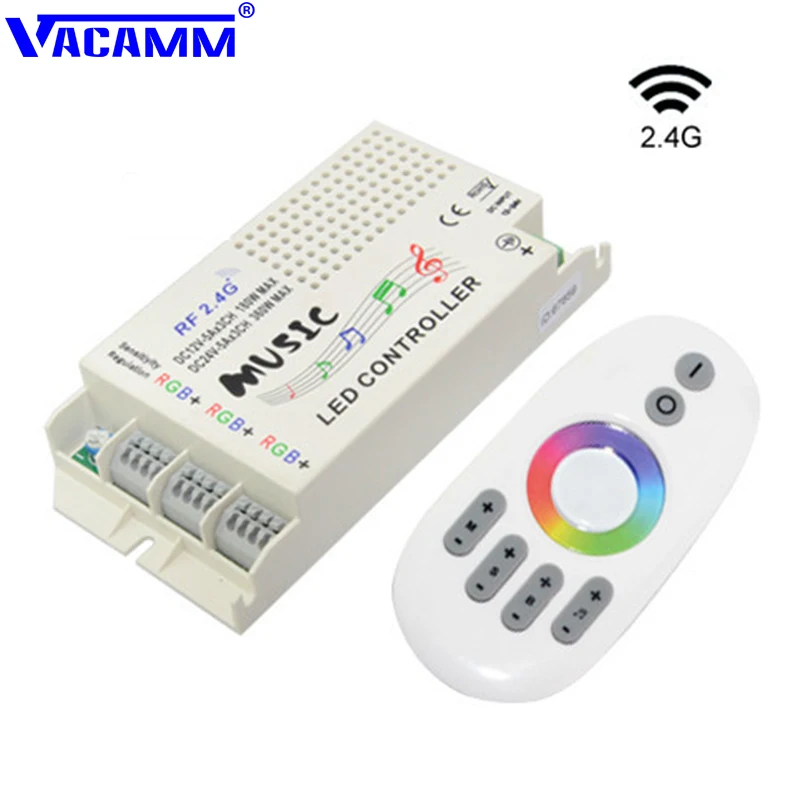 

Wireless RF 2.4G DC 12V-24V Music Remote Controller For RGB Led Strip light 5050 3528 Led Control Music Conductor