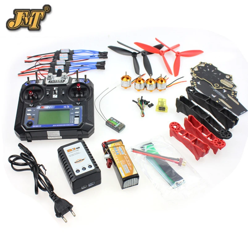 

JMT DIY RC Drone Racer Aircraft Parts: CC3D Controller Version Q330 Frame Flysky FS-i6 6CH Transmitter Motor ESC
