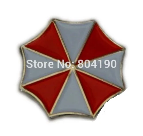 

Resident Evil Umbrella Logo Film TV Emblem Metal Lapel Pin Brooch Hat Badge Cool Biker retro emo punk rockabilly