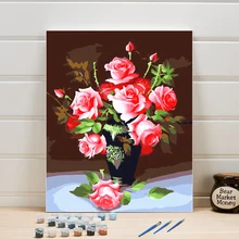 Живопись по номерам Цветы DIY раскраска цифровой модуль Картина на холсте ручной рисунок художественные работы для спальни стены творческие ремесла