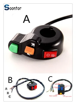 

Universal motorcycle switch horn turn signal on/off light 12V motorcycle for Ducati 999 S R DIAVEL CARBON S4RS STREETFIGHTER 848