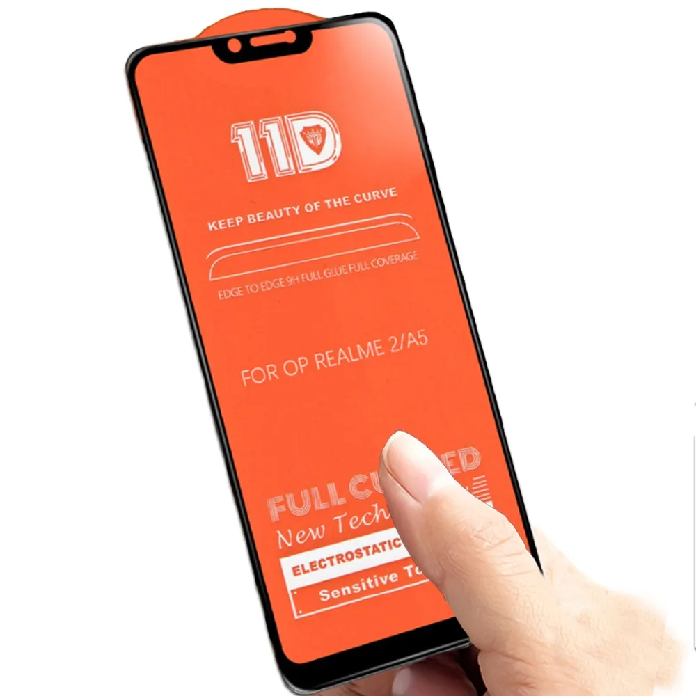 11D 9 H полное покрытие защитный закаленное Стекло для OPPO F5 F7 F9 A3 A7 A5 настоящий я 1 2