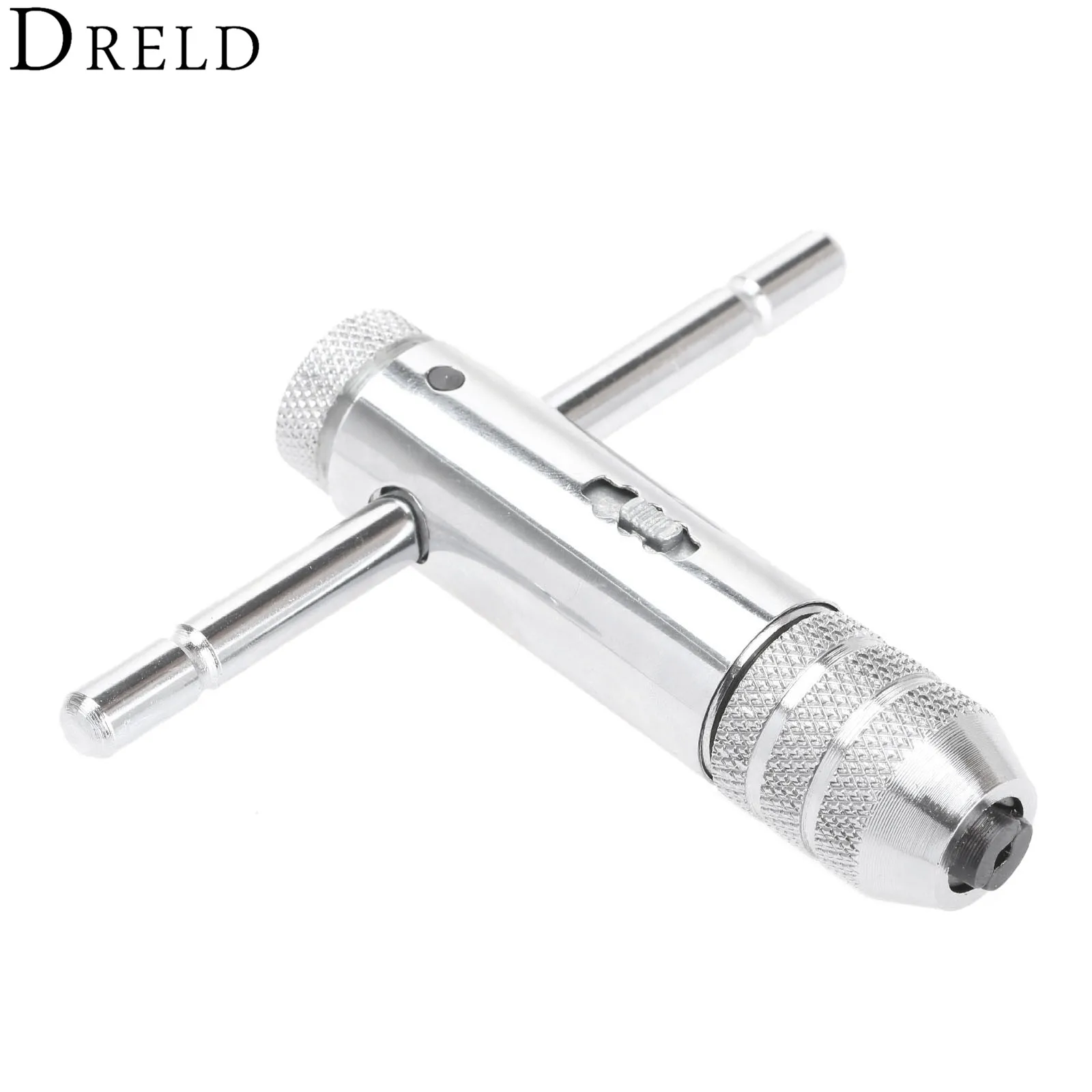 DRELD Adjustable 3 8mm T Handle Ratchet Tap Wrench with M3 M8 Machine