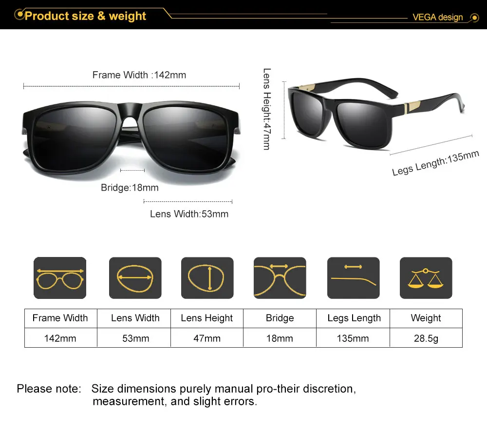 VEGA Eyewear Square Vintage Eyeglasses Polarized Retro Sunglasses 2018 Men Women Vintage Sunglasses Style  211 (1)