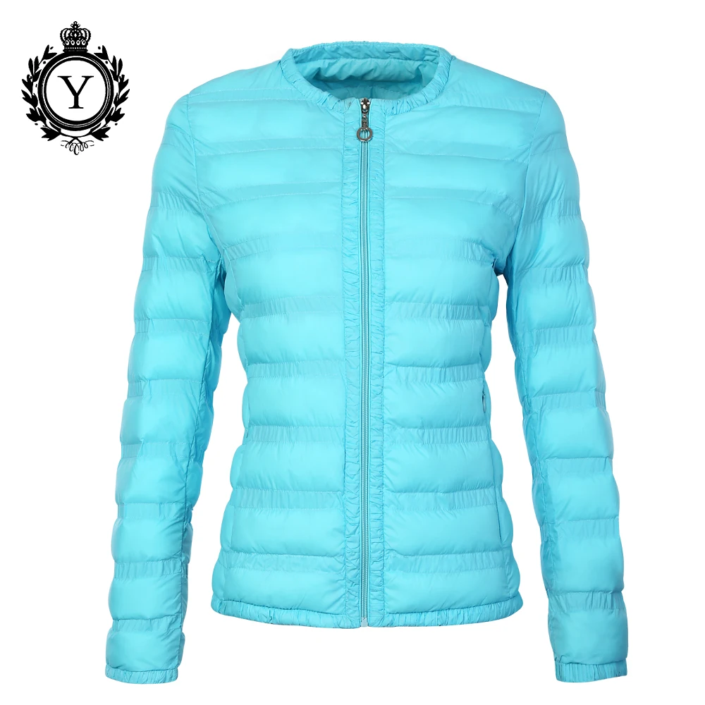 

Autumn Women Stand/Round Collar White Duck Down Jacket Female Ultra Light Down Jackets Slim Long Sleeve Parkas 2019 COUTUDI NEW