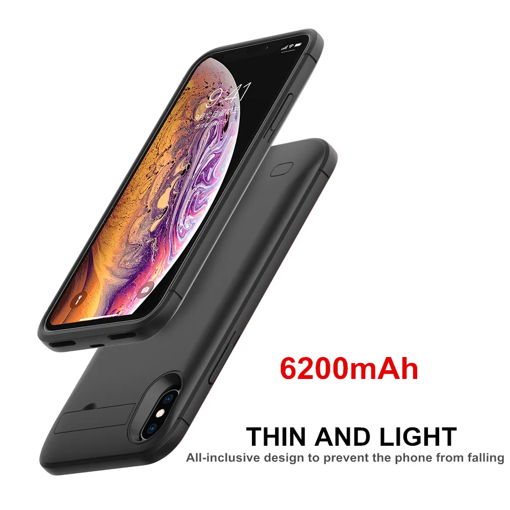 Чехол NTSPACE Ultra Slim power Bank для iPhone XS MAX XR, чехол для аккумулятора, чехол для резервного питания, чехлы для зарядки, внешний контейнер для аккумуляторных батарей