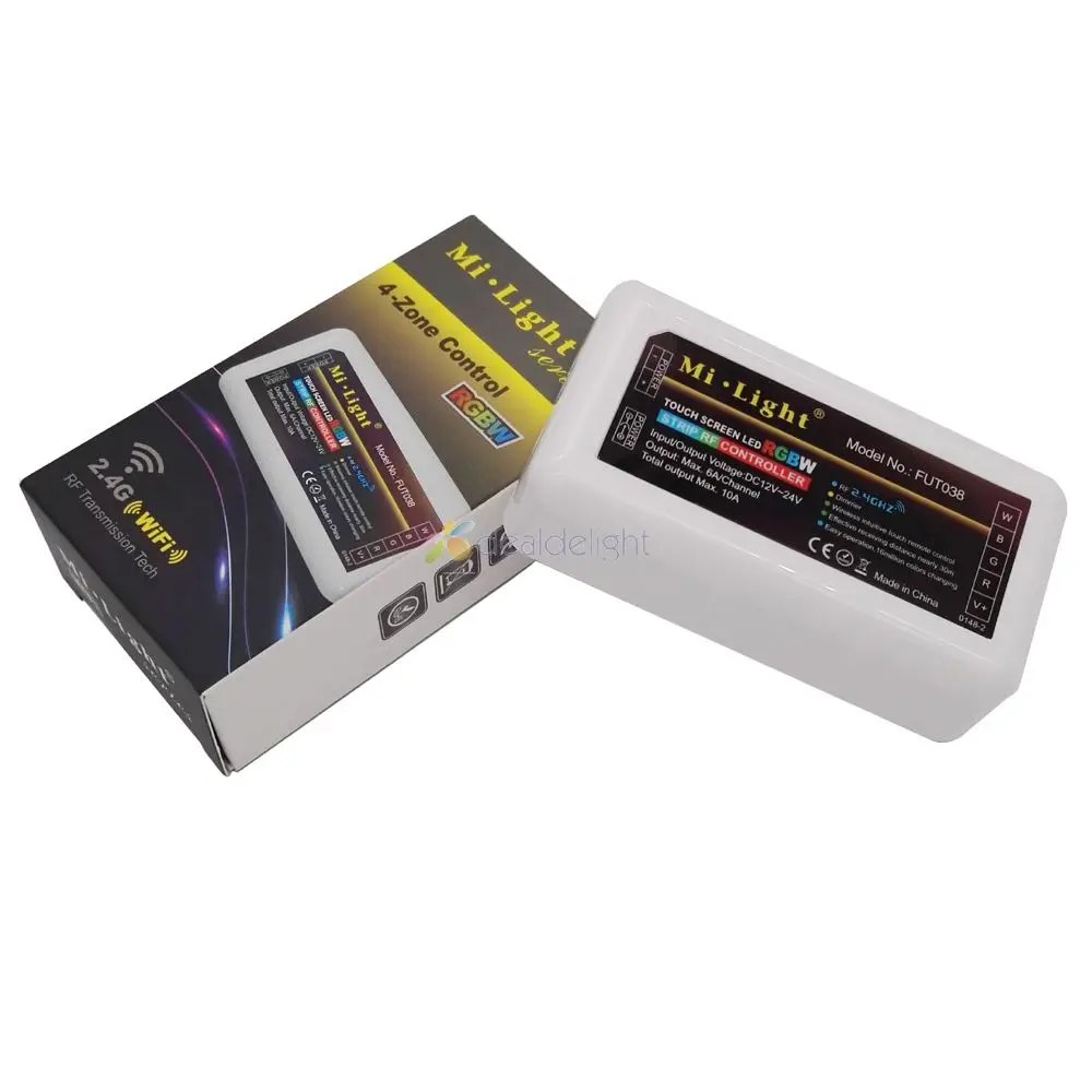 Mi светильник 2 4G 4 зоны сенсорный экран RF пульт + DC12 24V RGBW контроллер FUT038 для 3528 5050