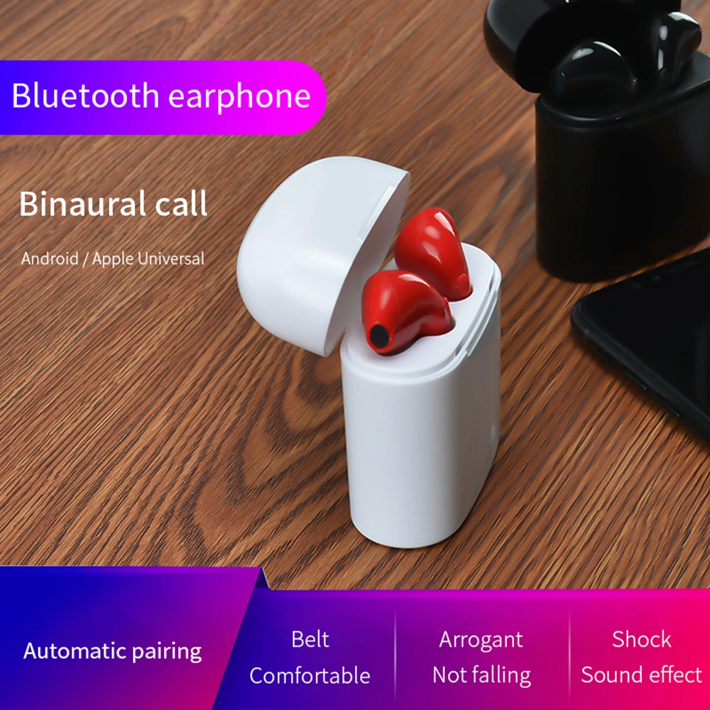 

Wireless Headphone Bluetooth 4.2 i7S Earbuds Sport Smart Earphone With Charging box Earphones For iPhone Samsung huawei xiaomi