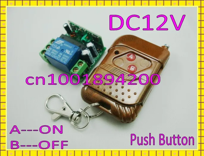 

12V wireless remote control switch system transmitter &receiver Mini size waterproof 315/433MHZ 100Units