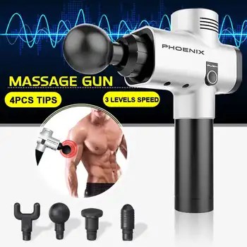 

Electronic Therapy Body Massage Guns 3 Files 24V Brushless LED Massage Guns Body Muscles Relaxing Relief Pains With 4 Heads