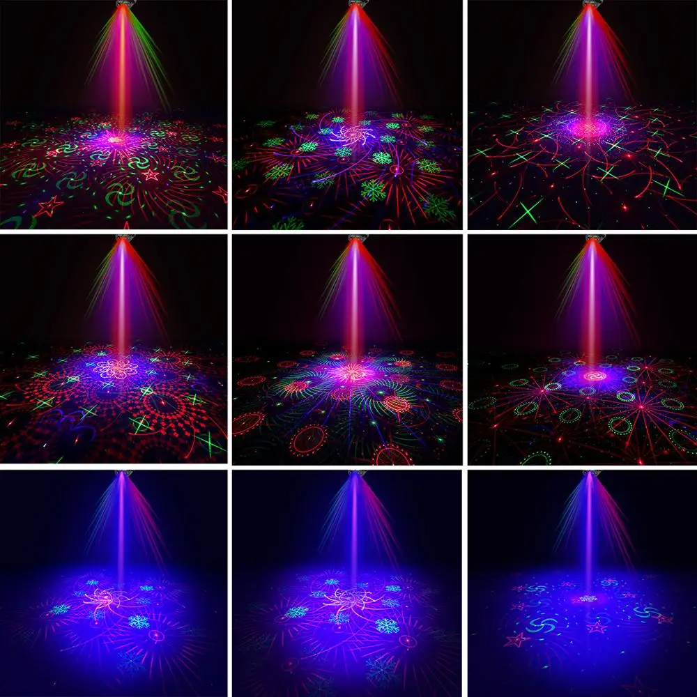 DJ лазерный сценический свет 128RGB узоры проектор 3 Вт синий светодиодный эффект