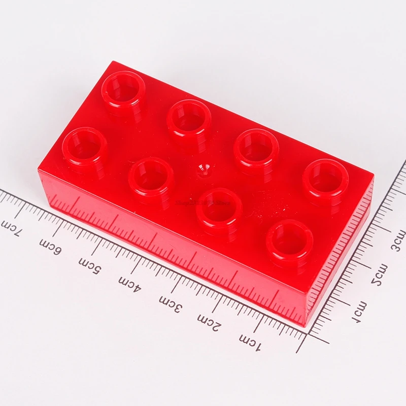 

Big Size Red Thick Brick Building Blocks Toys Duploed Compatible Duplo Accessories High Bricks For Children