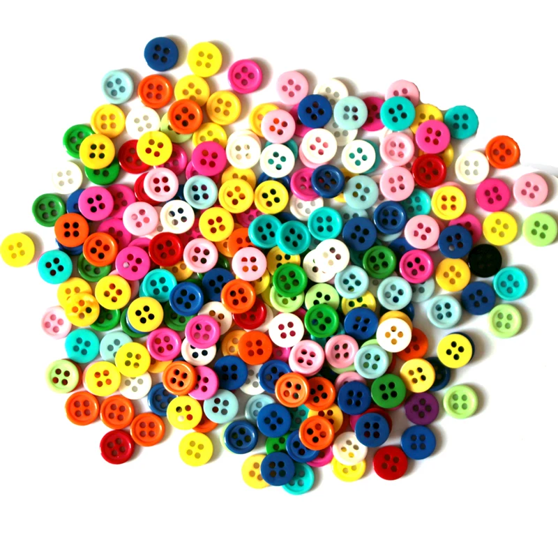 

1000pcs 9mm Bulk Children's Clothing decorative Button Resin Scrapbook Knopf Bouton DIY Apparel Sewing Accessories Tool