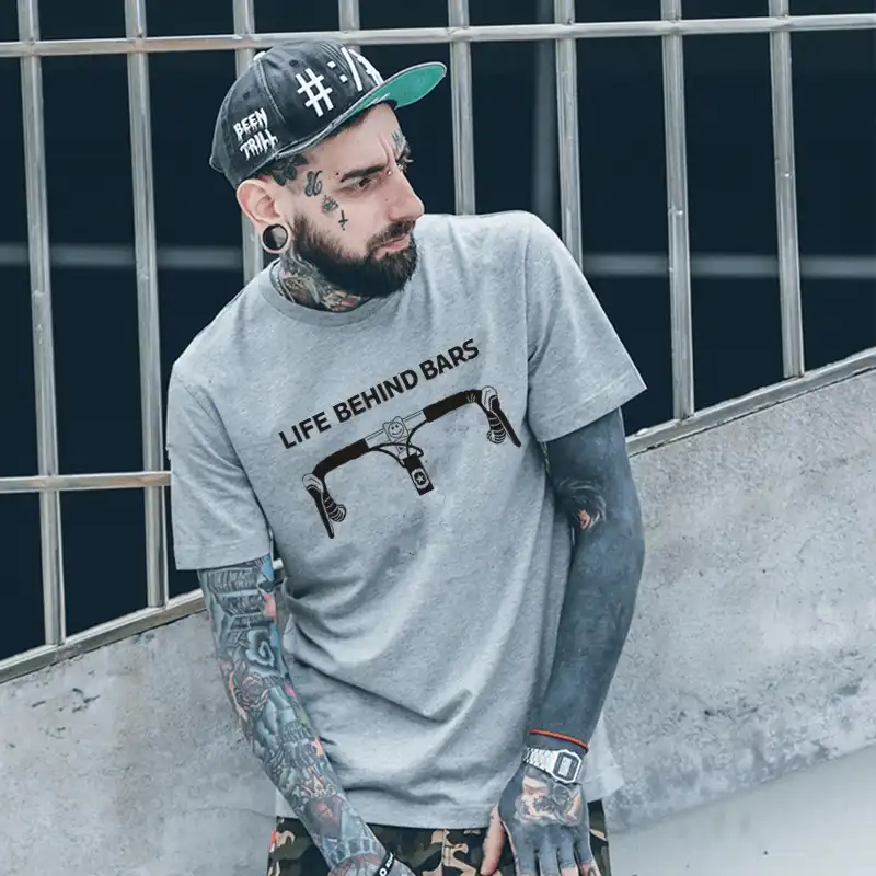 Luslos Leben Hinter Bars Tees Lustige Fahrrad Spruche Triathlon Radfahren Mountainbike T Hemd Aliexpress