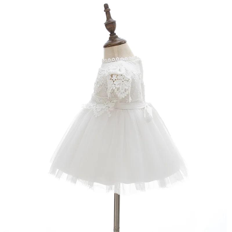 BBWOWLIN/Одежда для маленьких девочек Летнее белое платье принцессы для маленьких девочек, крещение рождение Вечерние и свадебный наряд 016
