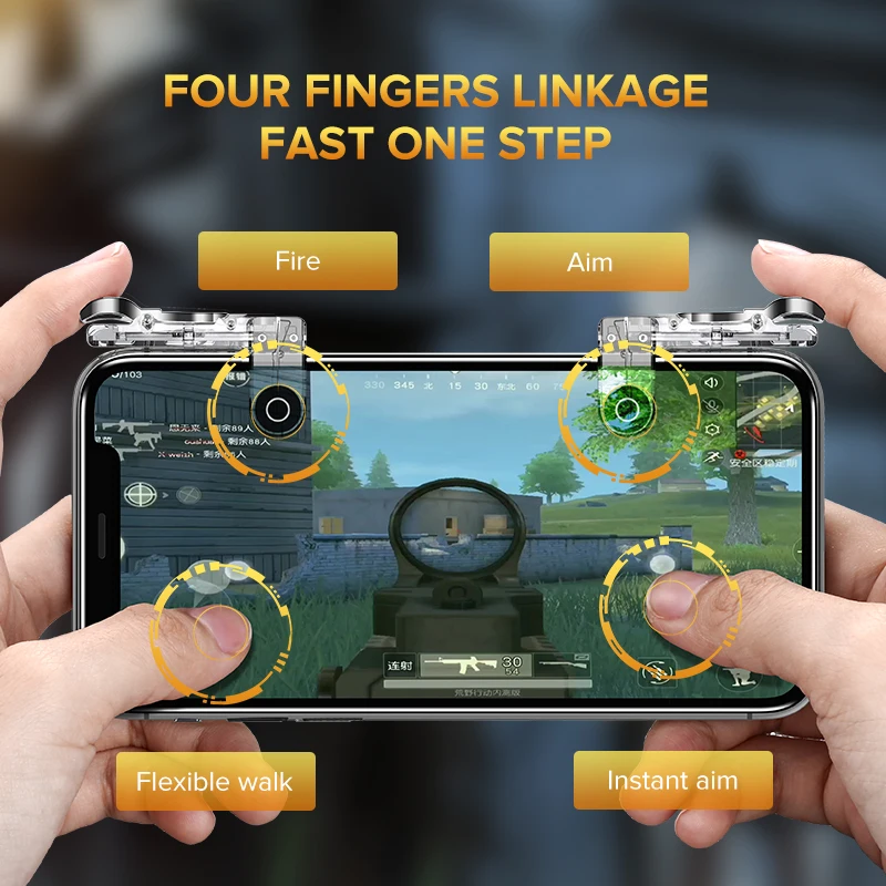 Ugreen мобильный игровой контроллер геймпад триггер Aim Кнопка L1R1 джойстик для шутеров для IPhone Android телефон игровой коврик аксессуары
