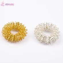 10 Pcs gold or silvery color stainless wholesale metal steel finger massage ring stimulate acupuncture points relieve finger 10 Pcs gold or silvery color stainless wholesale metal steel finger massage ring stimulate acupuncture points relieve finger