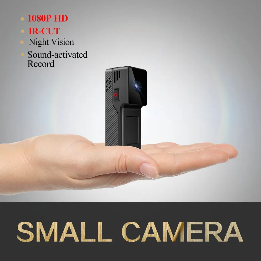 

Dingfen Mini Camera with Infrared Night Vision Video Camcorder with voice detection Nanny Cam USB Rechargeable 1080P full HD