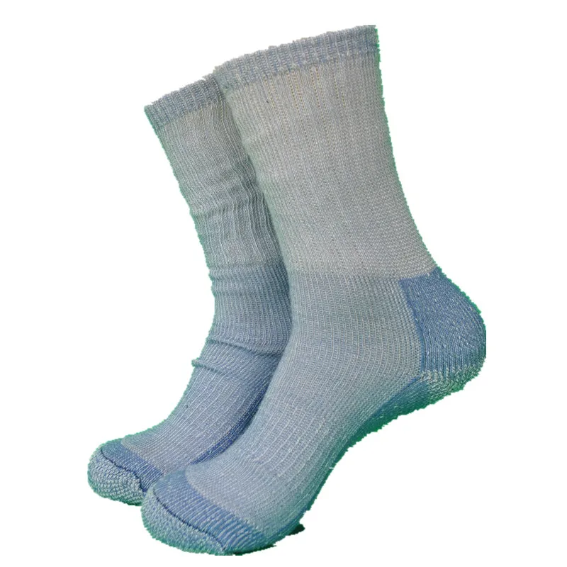 1 Pair 63 Merino Wool Terry Thicker Blue Color Hikingsocks Men's Socks