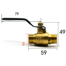 DN15 G 1/" BSP Мужской латунь мяч Клапан воды газойль Порты и разъёмы Размеры 13 мм с зеленой ручкой