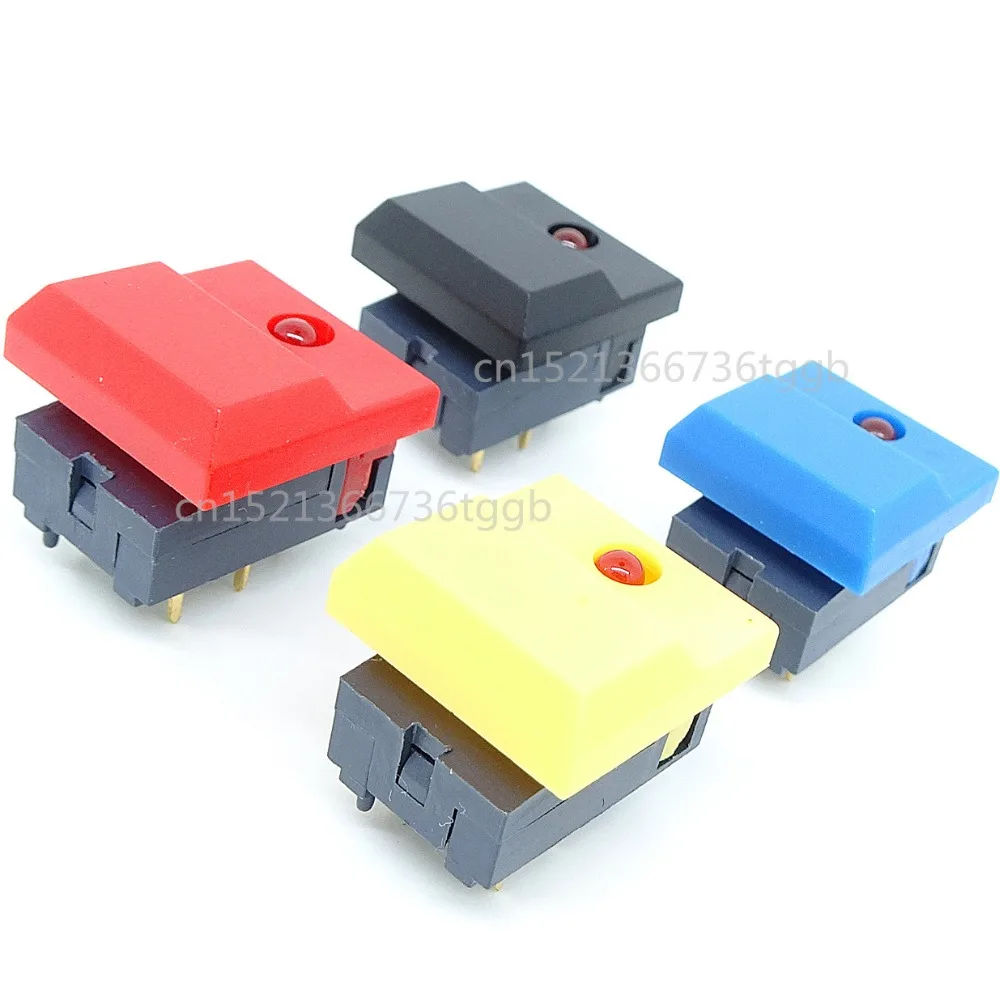 

10pcs import button Stage lighting console button switch PB86 with LED light 3V pressure touch micro switch