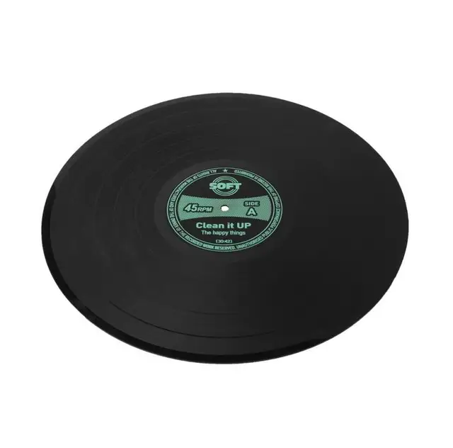 1PCS CD Mat Retro Vinyl Record placemat Silicone Drinks Coasters Table