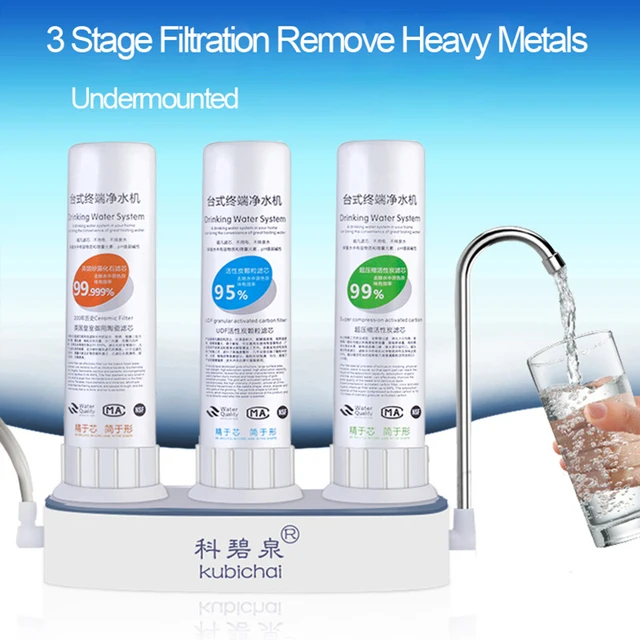 table type kitchen faucet water purifier 3 stage filtration water type of water filter