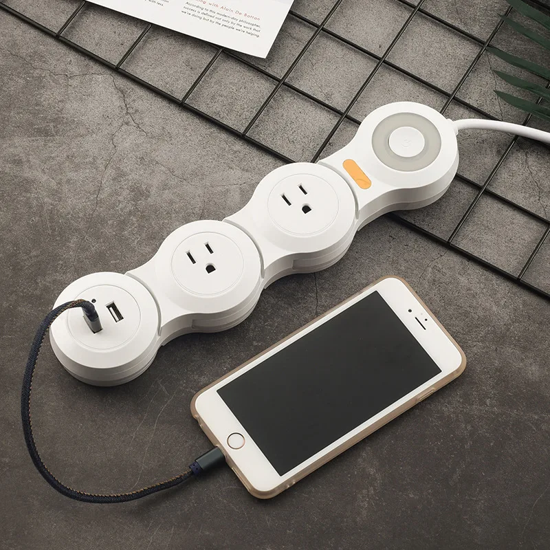 Розетка стандарта США 2/3/4 с разъемом 2 usb поворотная деформируемая плата для