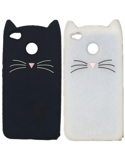 

For Xiaomi 4 5 6 max Redmi Note 3 4x 4A 5A Mi6 Cover Case Cute 3D Black beard Cat Ears Animal Cartoon Soft Silicone Phone Cases