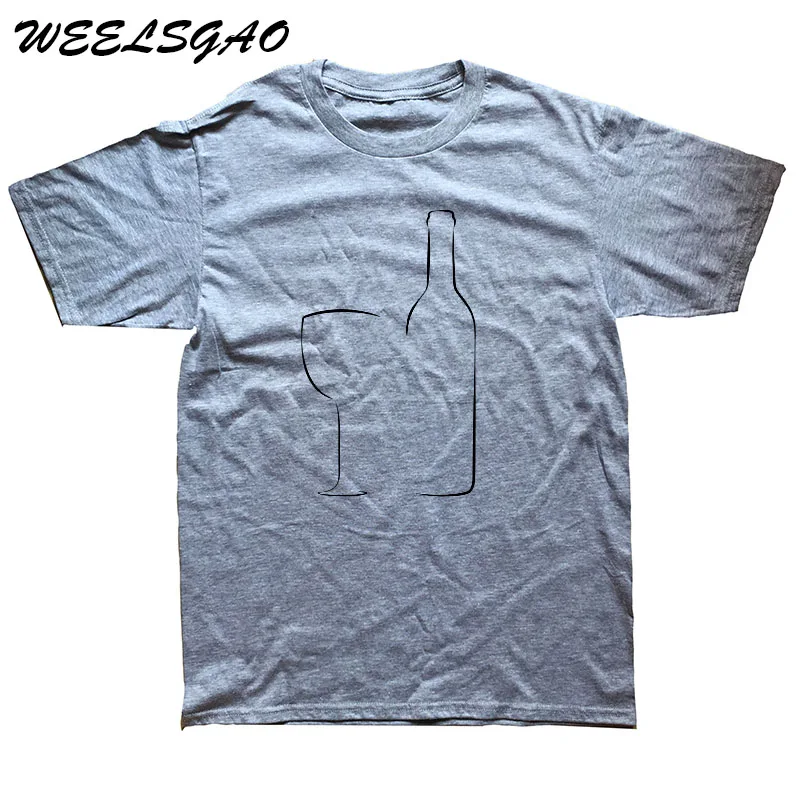 WEELSGAO Summer Wine Glass And Bottle T Shirt Fashion O-neck Short Sleeve Cotton T-Shirt Men Clothing Tops WEELSGAO Summer Wine Glass And Bottle T Shirt Fashion O-neck Short Sleeve Cotton T-Shirt Men Clothing Tops