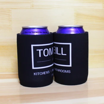 

100pcs/lot Neoprene Stubby Holder With Customized Printing Logo Beer Bottle Sleeves Can Coolers Cover Picnic Cool Bag Wedding