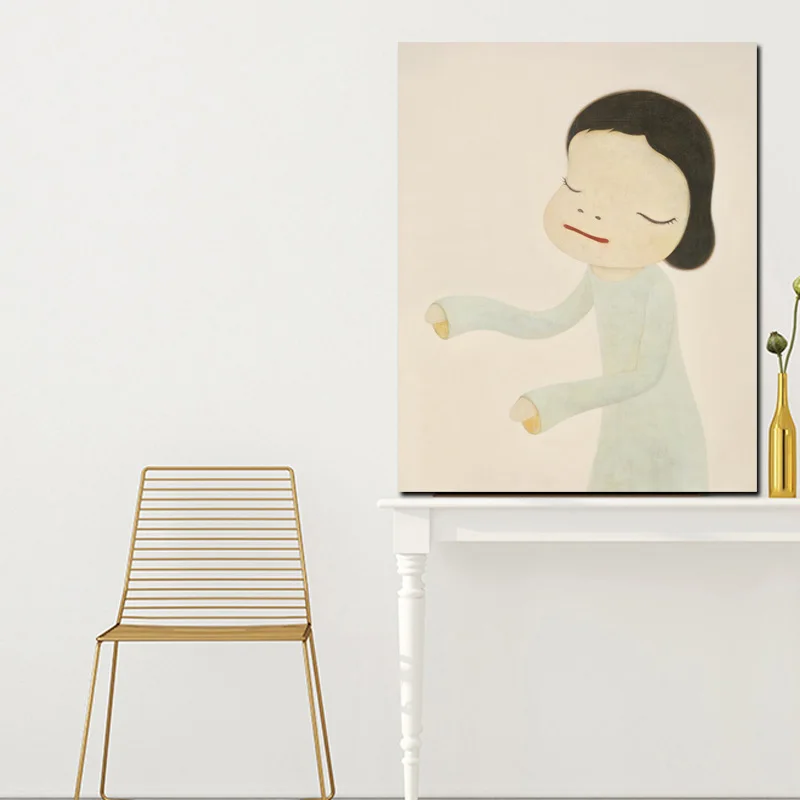 HD Print Canvas Art Pictures Yoshitomo Nara Cartoon Sleepwalking Doll Drawing Japanese Painting Poster For Baby Kids Room Decor