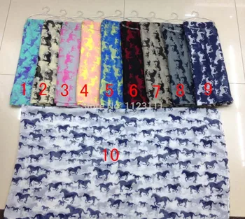 

120pcs/lot running big and small horse print infinity scarf loop 90*180cm voile horse loop