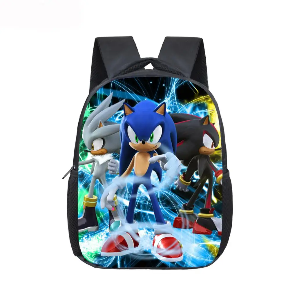 12 дюймов Mario Bros Sonic Boom Hedgehogs школьные сумки для детского сада детские сумки для книг Детская сумка-рюкзак в подарок - Цвет: Sonic 4