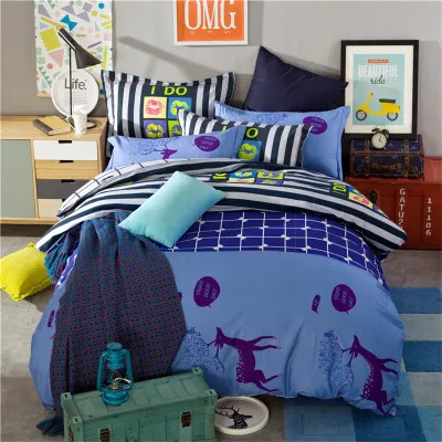 

Her Side His Side Couple's Bedding Sets 4pcs Duvet Cover Pillow Cases King Queen size bedclothes White & Black Quilt Cover