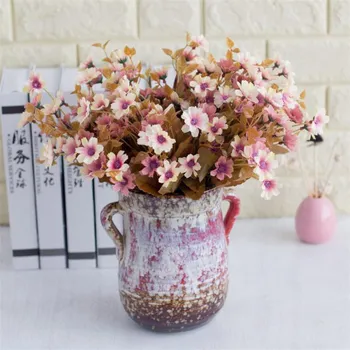 

Fake Autumn Daisy (6 stems/piece) Simulation Small Angle Chrysanthemum for Wedding Home Showcase Decorative Artificial Flowers