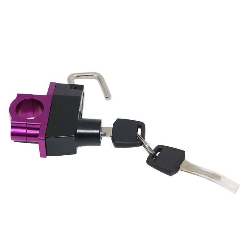 

Purple Aluminum CNC Motorcycle Helmet Lock Universal For 7/8" 22mm Handlebars KSS-HL01-U PU
