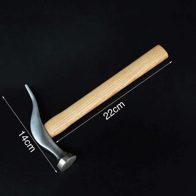 WUTA Leather Mallet Hammer Cobbler Hammer Carbon Steel Double Head Smooth  Chasing Hammer for Professional Leather Maul Tools