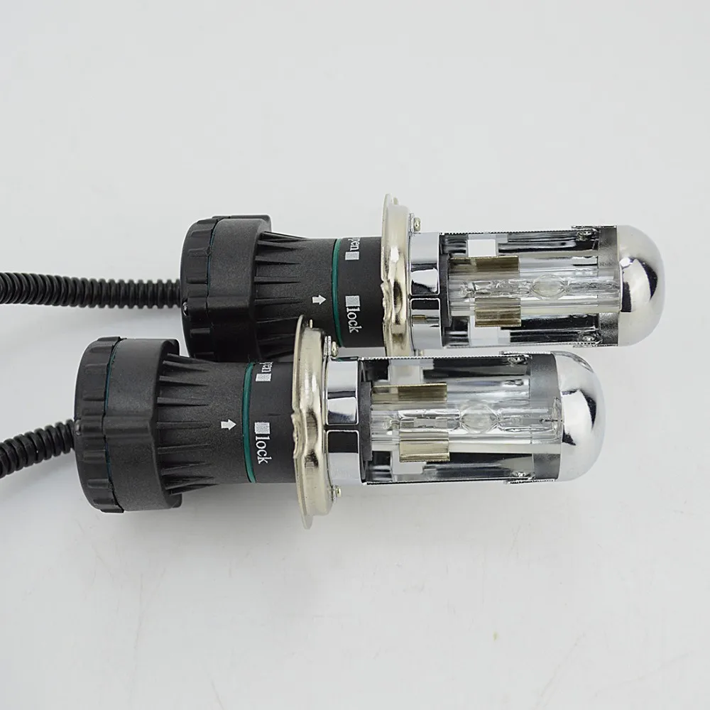 1 пара DC 35 Вт bi xenon H4 Bi-xenon H4-3 HID Биксеноновая сменная лампа фары H4 4300K 6000K 8000K Hi/Lo релейный жгут