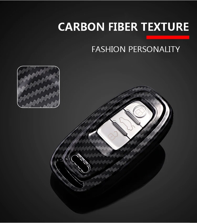 PC Carbon Fiber Fob полный защитный чехол автомобильный чехол для ключей для Audi A4 S4 B7 B8 A6 A5 A7 A8 Q5 S5 S6 Q7 авто аксессуары смарт-ключ